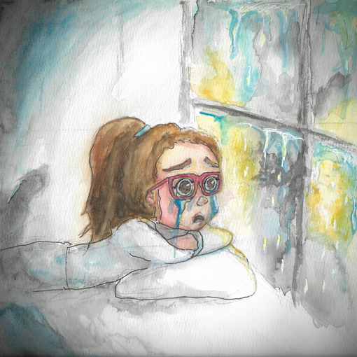 Interior spread showing colorful tears