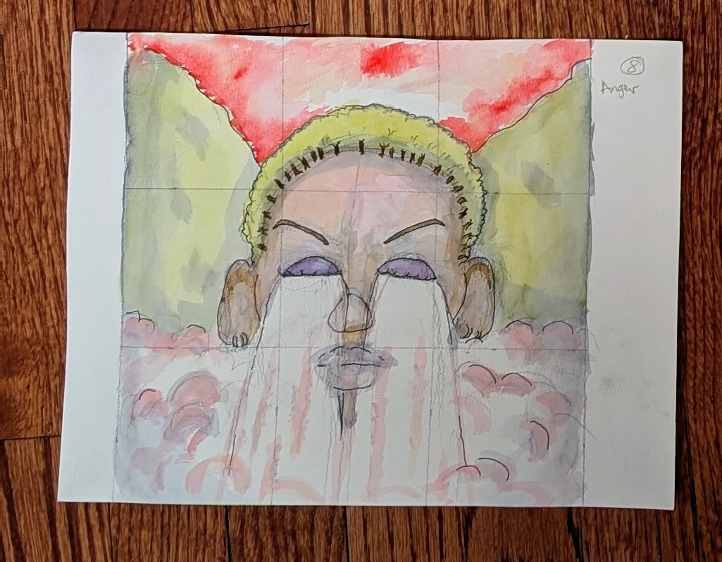 Kleenex box with decorative stickers